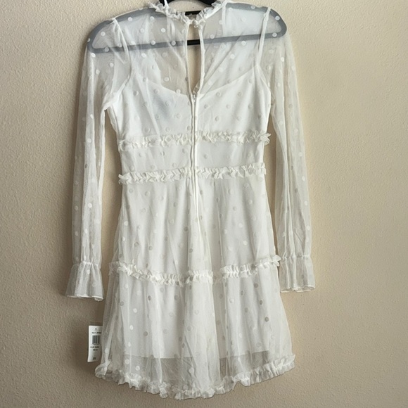 B Darlin White Ruffled Tiered Babydoll Dress - Picture 3 of 11